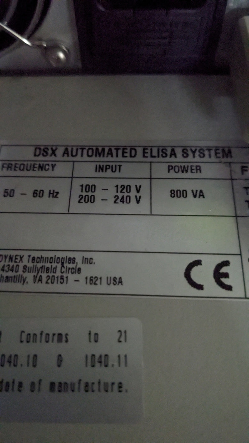 Dynex Technologies Elisa DSX 3 1120 Micro Plate System