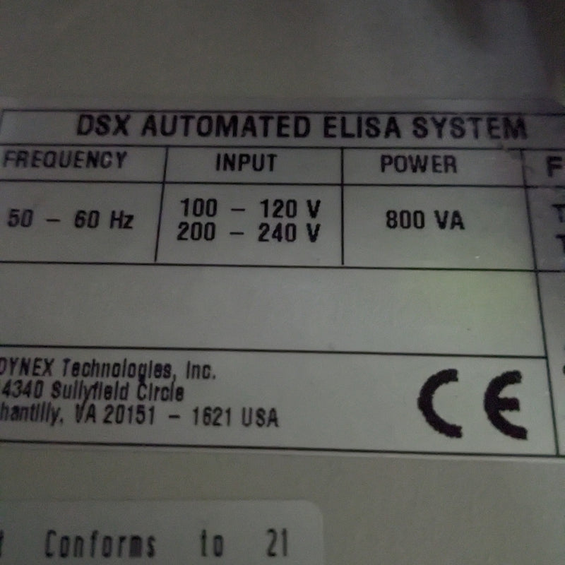 Dynex Technologies Elisa DSX 3 1120 Micro Plate System