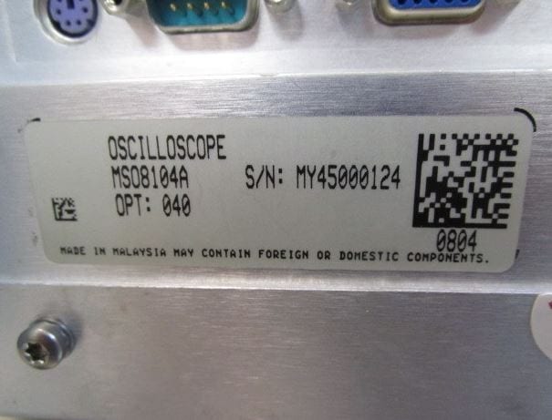 Agilent Infiniium MSO 8104 A Mixed Signal Oscilloscope