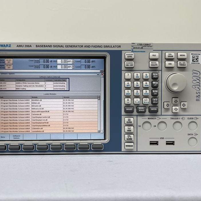 Rohde & Schwarz AMU 200 A Baseband Signal Generator and Fading Simulator