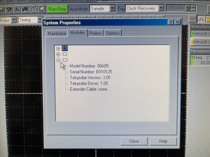 Tektronix 80 A 05 Clock Recovery Module