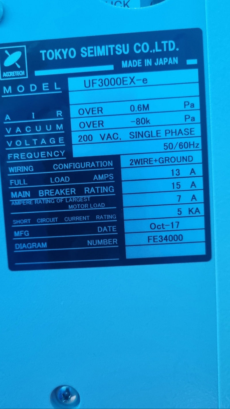 Accretech / TSK UF 3000 EX e Wafer Prober