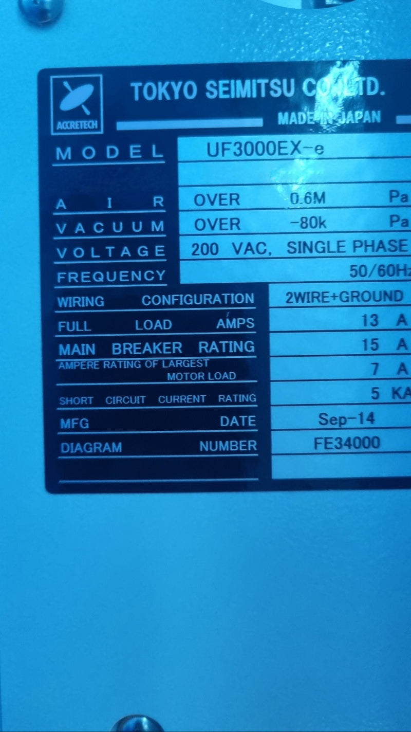 Accretech / TSK UF 3000 EX e Wafer Prober