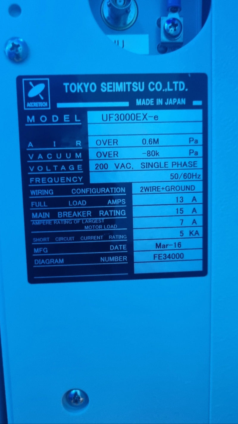 Accretech / TSK UF 3000 EX e Wafer Prober