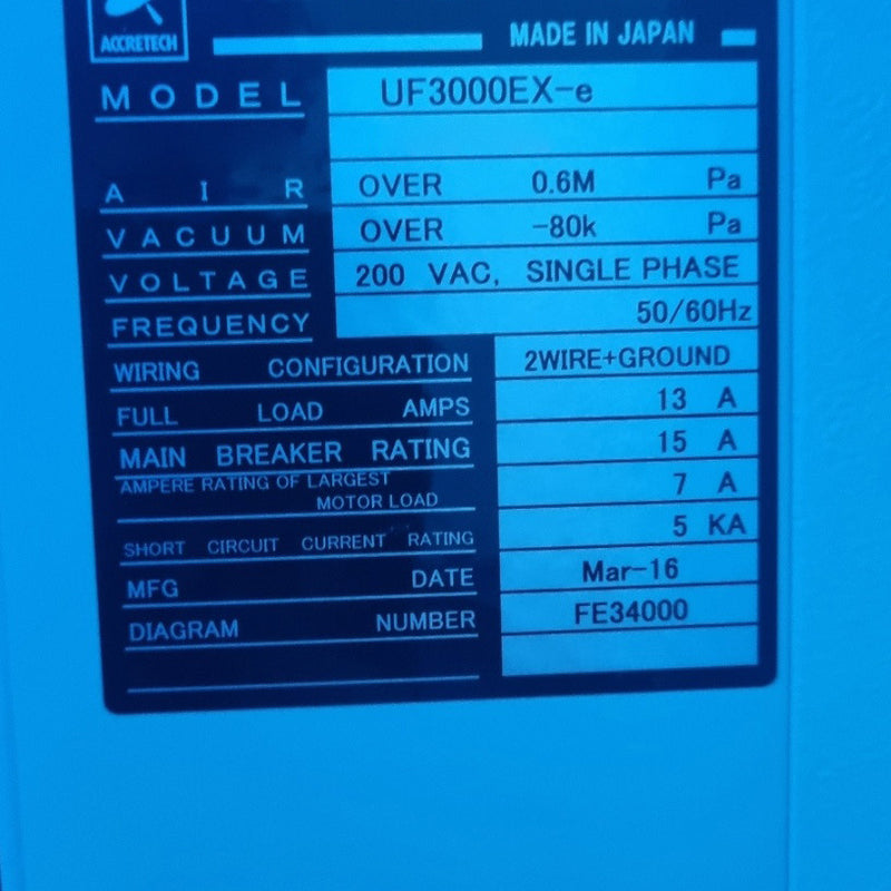 Accretech / TSK UF 3000 EX e Wafer Prober