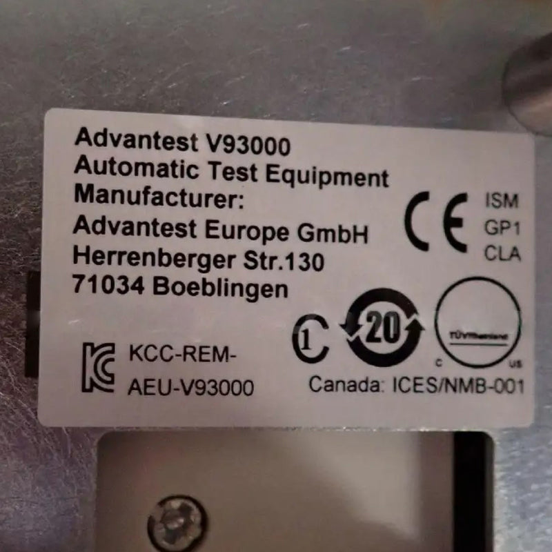 Advantest / Verigy V 93000 C (2 CC) DUT Test Head