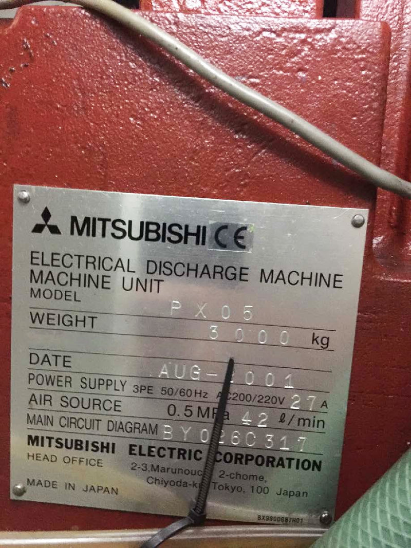 Mitsubishi PX 05 Electrical Discharge Machine (EDM)