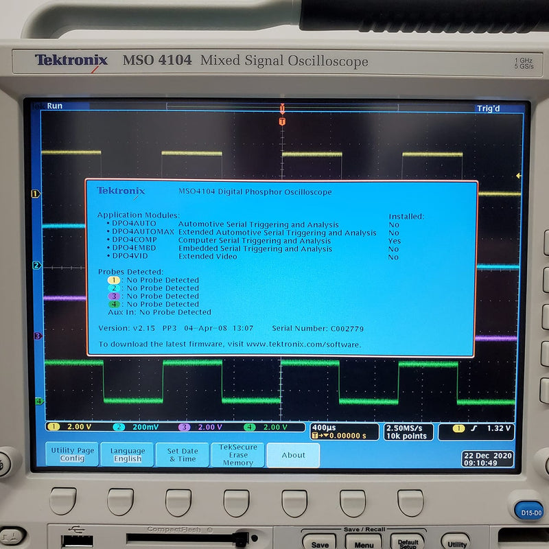 Tektronix MSO 4104 Mixed Signal Oscilloscope