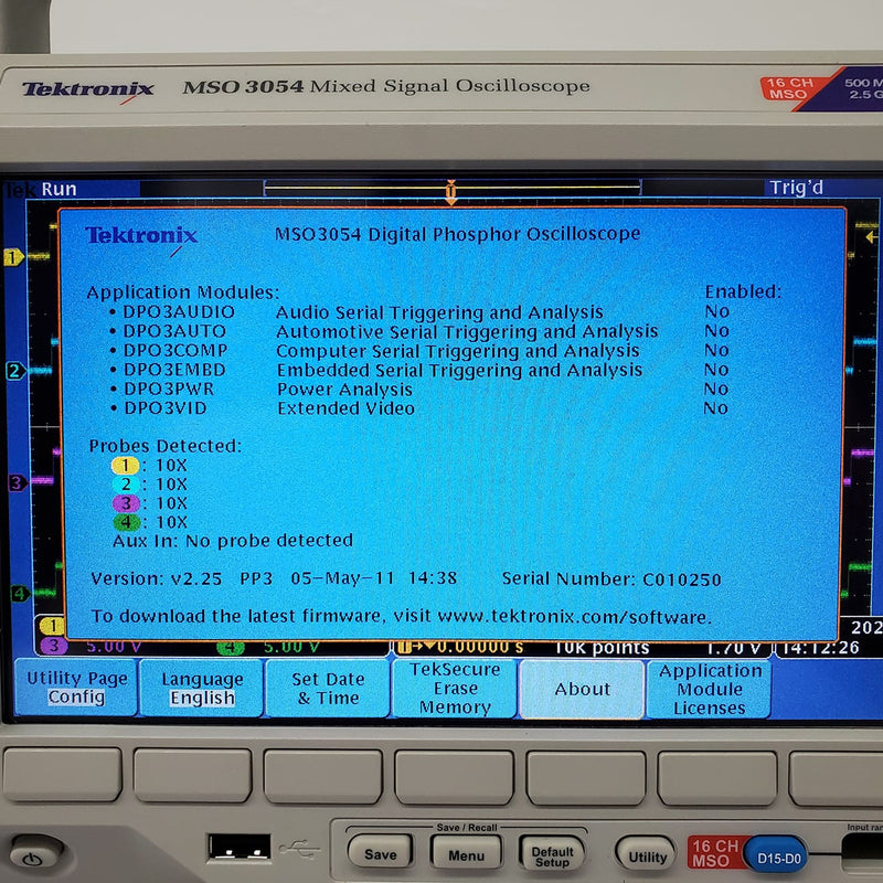 Tektronix MSO 3054 Mixed Signal Oscilloscope