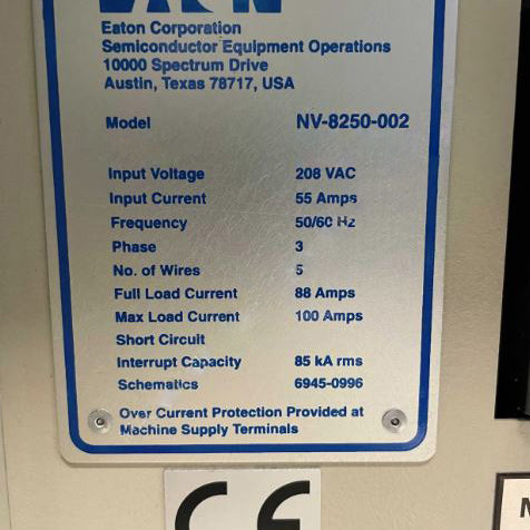 Eaton NV 8250 Ion Implanter