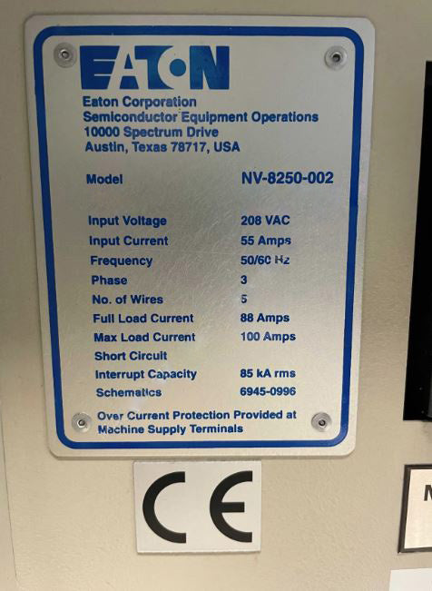 Eaton NV 8250 Ion Implanter