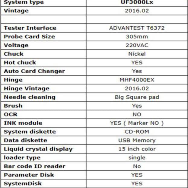 Accretech / TSK UF 3000 LX Automatic Wafer Prober