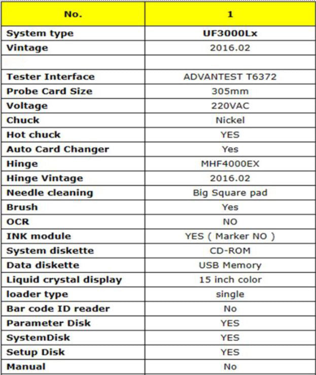 Accretech / TSK UF 3000 LX Automatic Wafer Prober