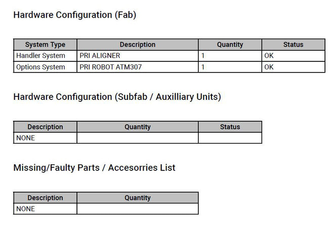 Mattson AST 2800 Rapid Thermal Process (RTP)