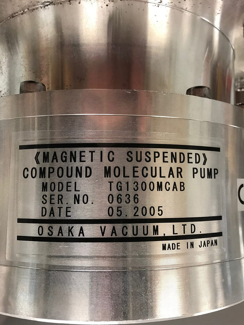 Osaka Vacuum TG 1300 MCAB Mag Suspended Turbo Pump