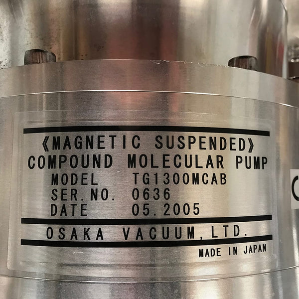 Osaka Vacuum TG 1300 MCAB Mag Suspended Turbo Pump