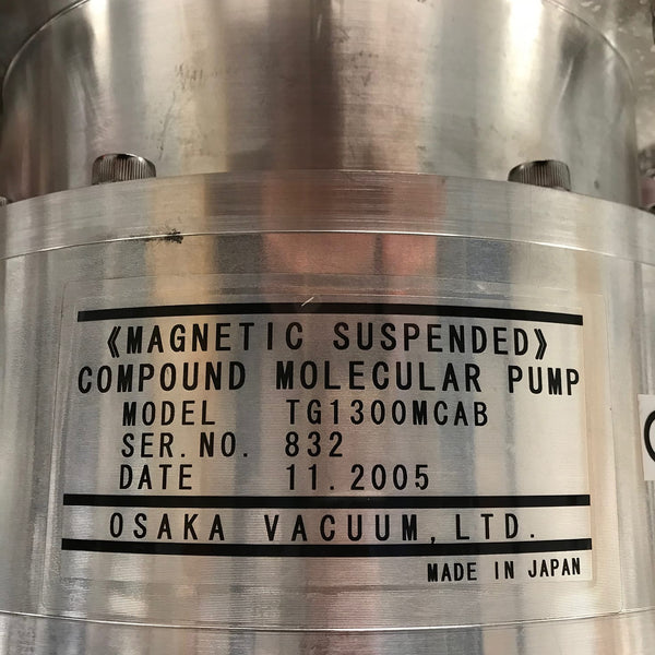 Osaka Vacuum TG 1300 MCAB Mag Suspended Turbo Pump