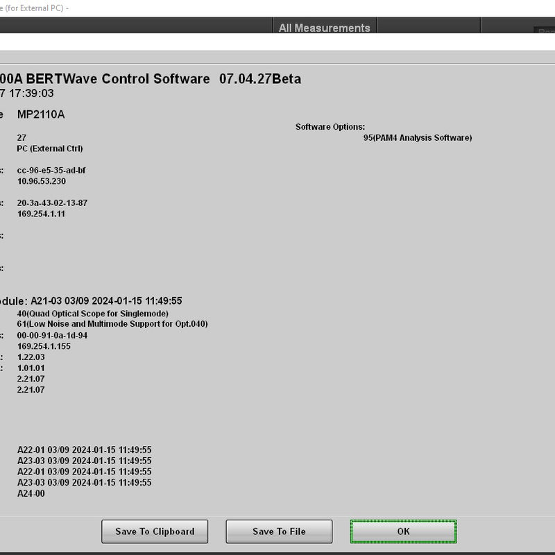 Anritsu BERTWave MP 2110 A Oscilloscope