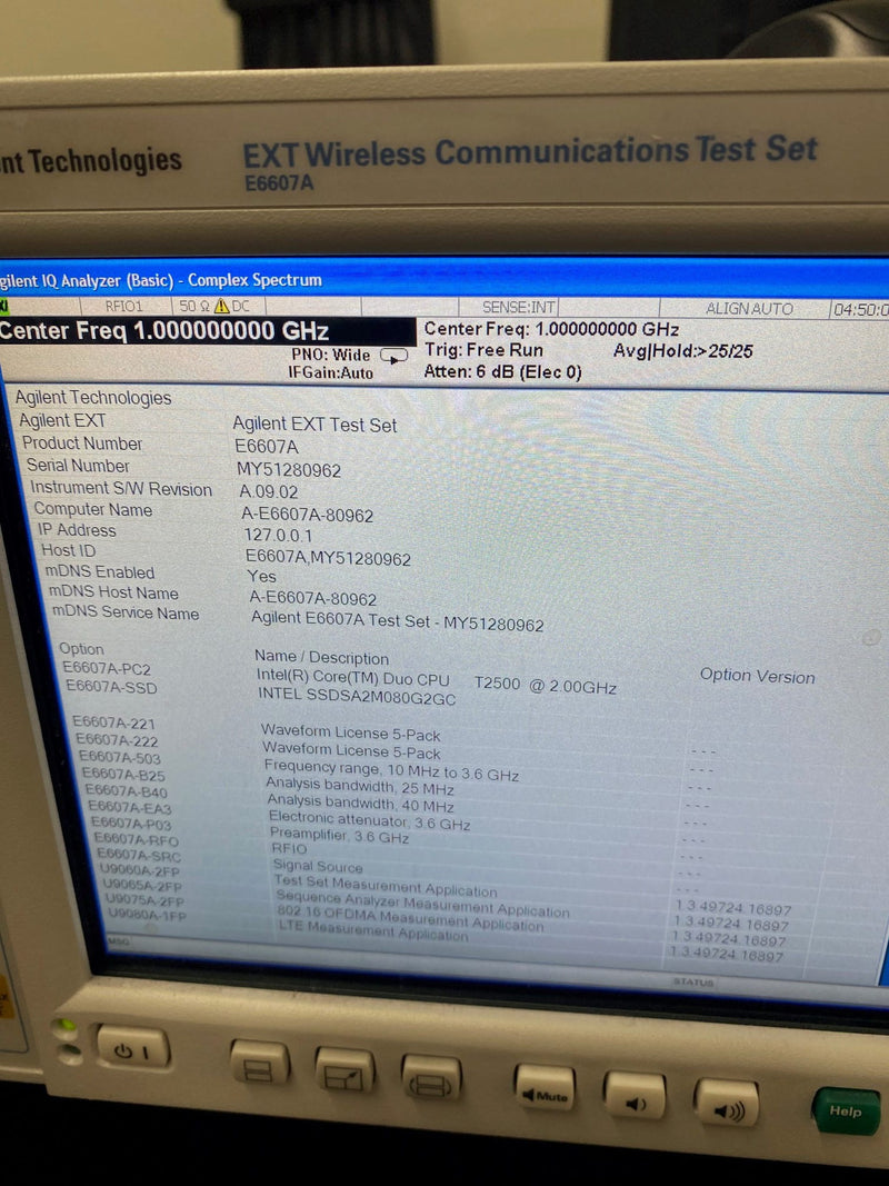 Agilent E 6607 A EXT Wireless Communication Test Set