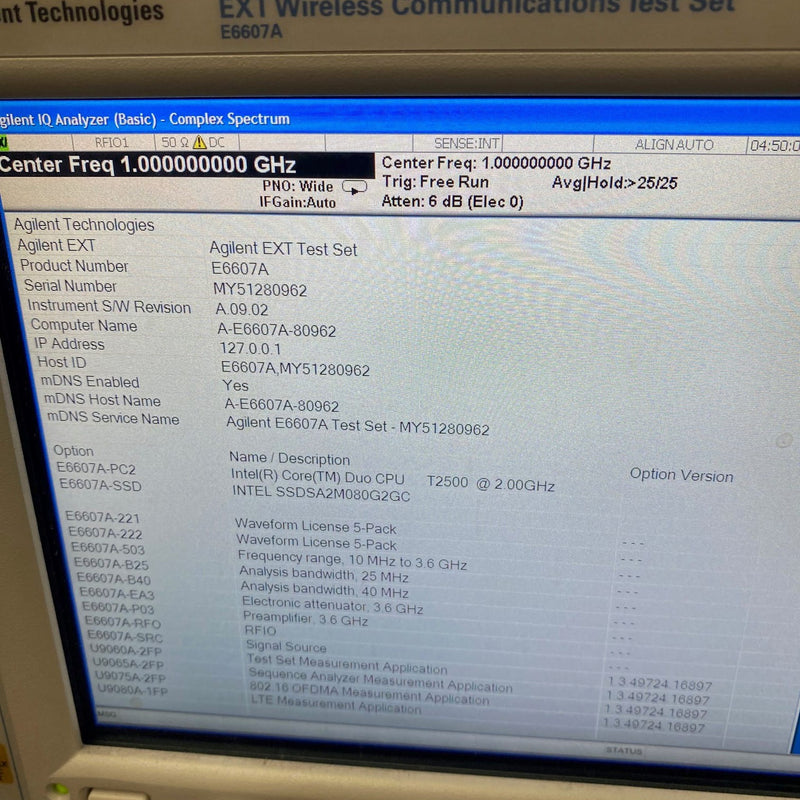 Agilent E 6607 A EXT Wireless Communication Test Set