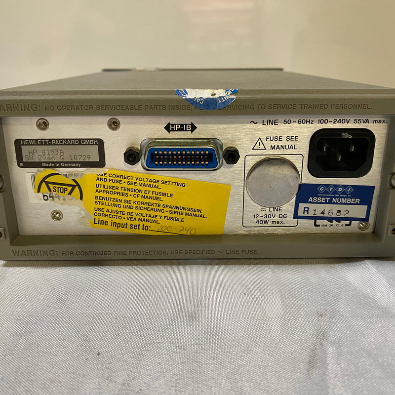 Agilent 8153 A Lightwave Multimeter