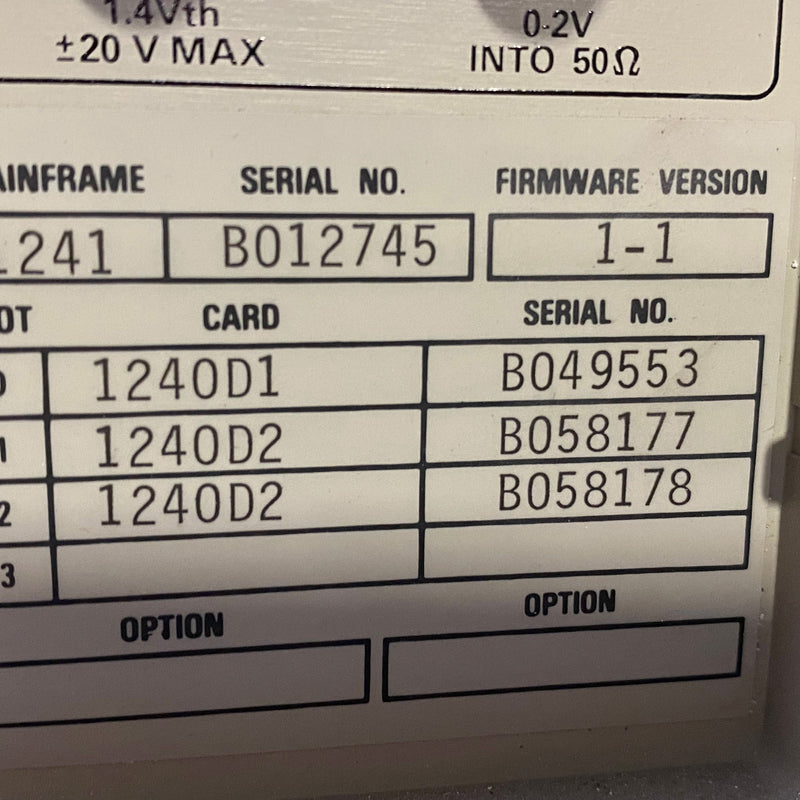 Tektronix 1241 Logic Analyzer