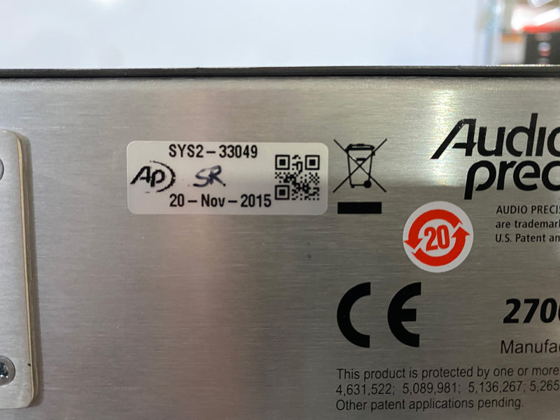 Audio Precision SYS 2722 System Two 192 k Audio Analyzer