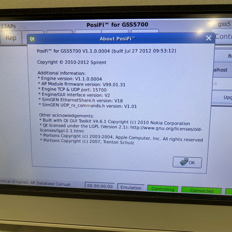 Spirent GSS 5700 Wi-Fi Positioning Simulator