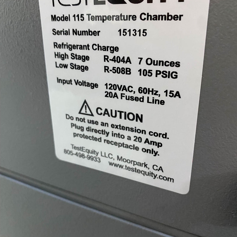 Test Equity 115 Temperature Chamber