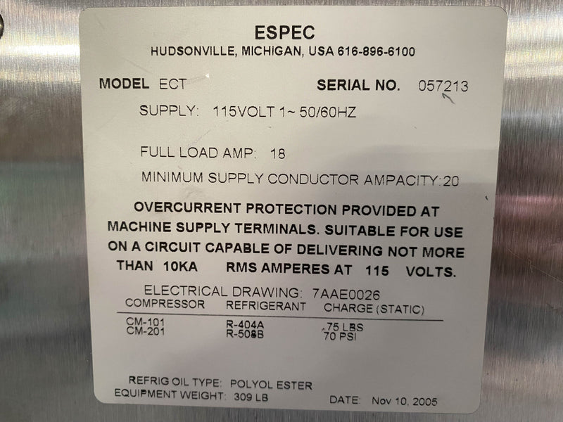 Espec ECT 3 Temperature Chamber