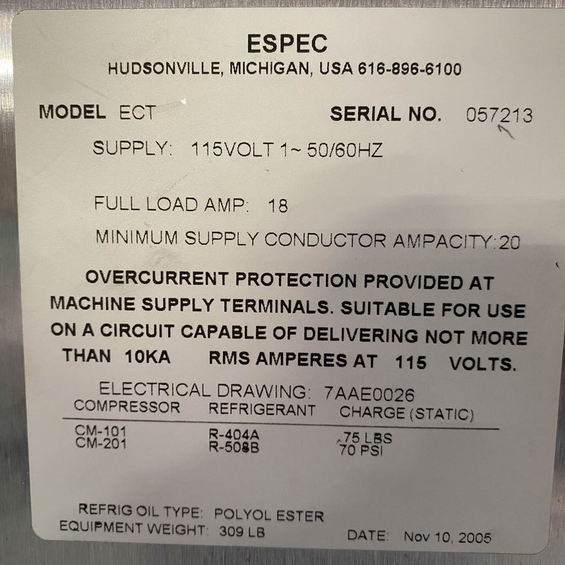 Espec ECT 3 Temperature Chamber