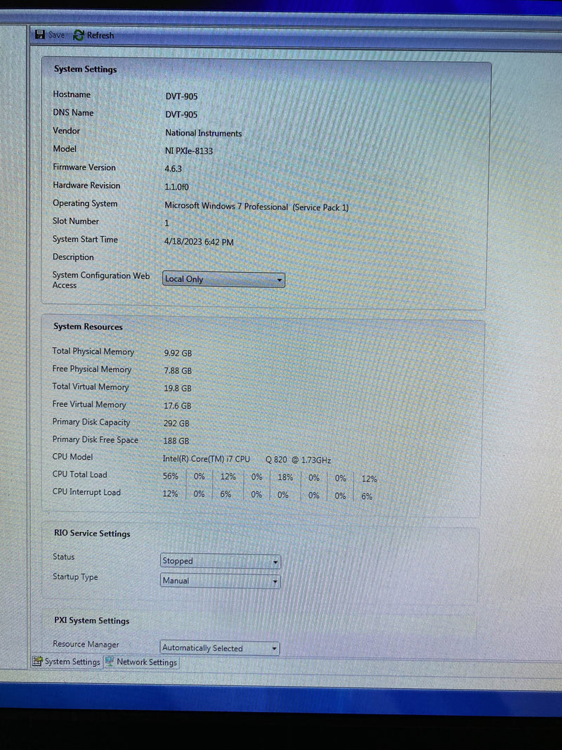 National Instruments NI PXIe 8133 Embedded Controller