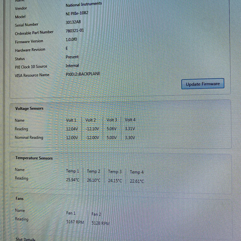 National Instruments NI PXIe 1082 Express Chassis