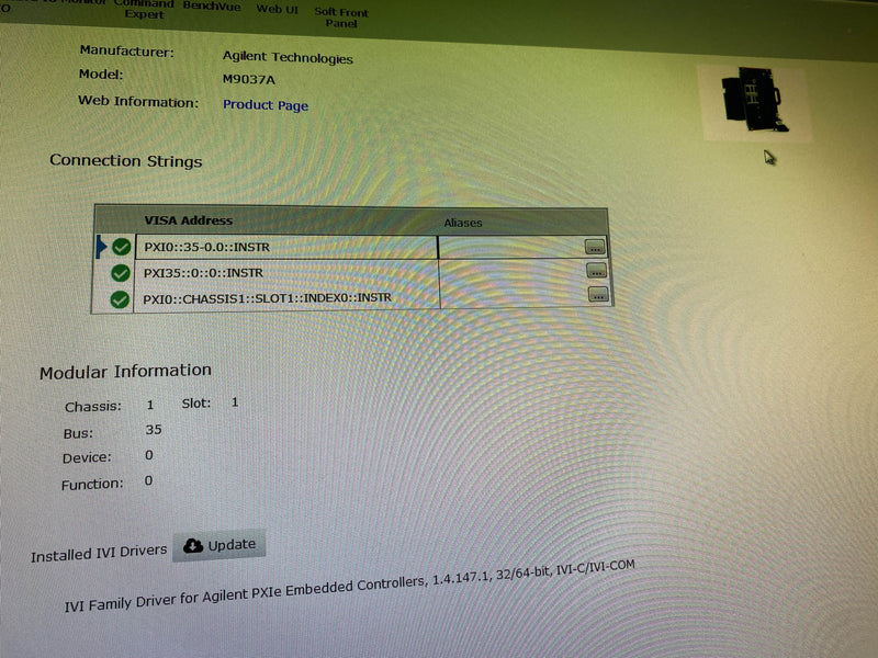 Agilent / Keysight M 9037 A High Performance Embedded Controller