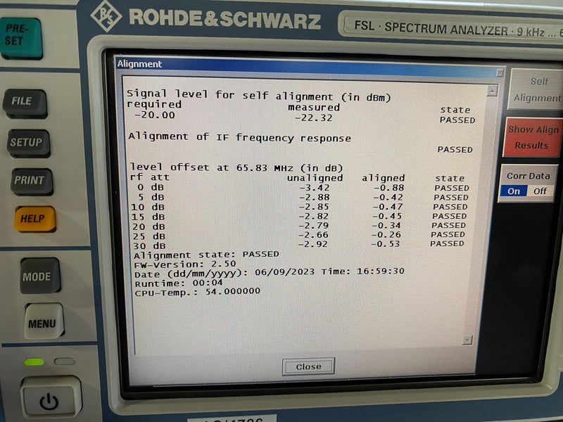 Rohde & Schwarz FSL 6 Spectrum Analyzer