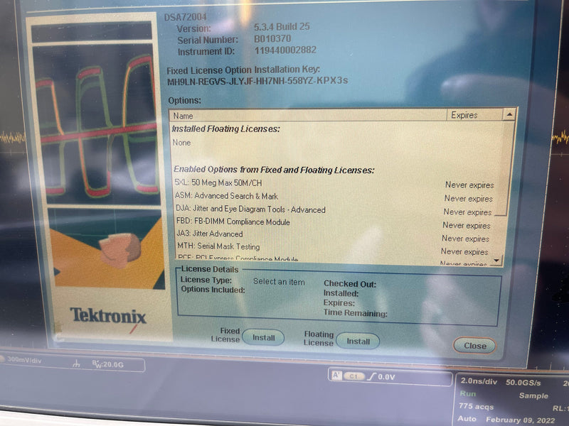 Tektronix DSA 72004 Digital Serial Analyzer