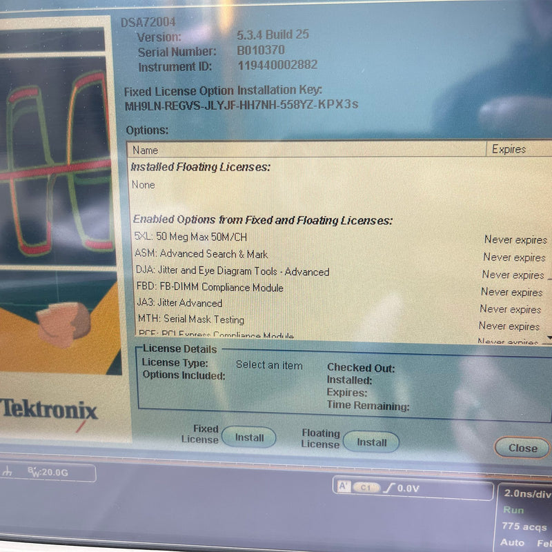 Tektronix DSA 72004 Digital Serial Analyzer