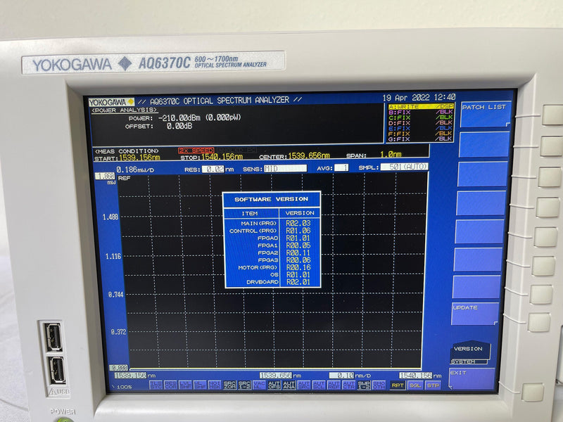 Yokogawa AQ 6370 C Optical Spectrum Analyzer