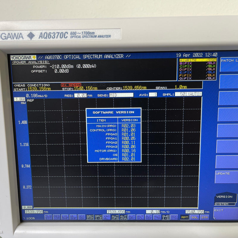 Yokogawa AQ 6370 C Optical Spectrum Analyzer