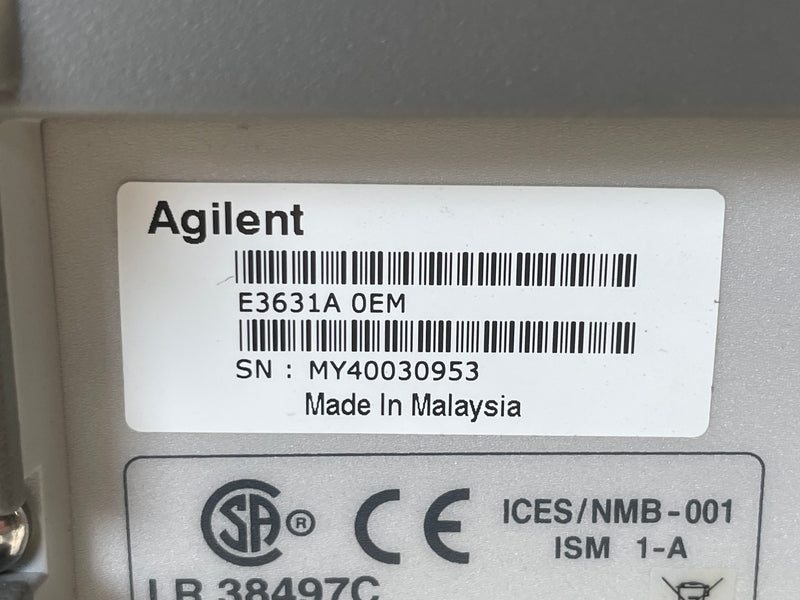 Agilent E 3631 A DC Power Supply