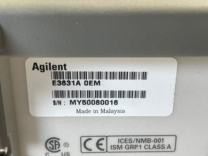 Agilent E 3631 A DC Power Supply