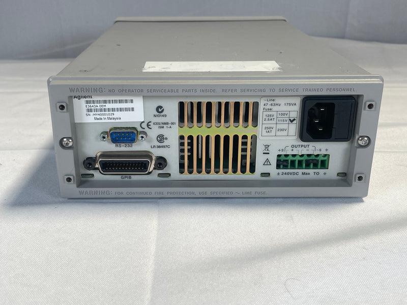 Agilent E 3643 A DC Power Supply