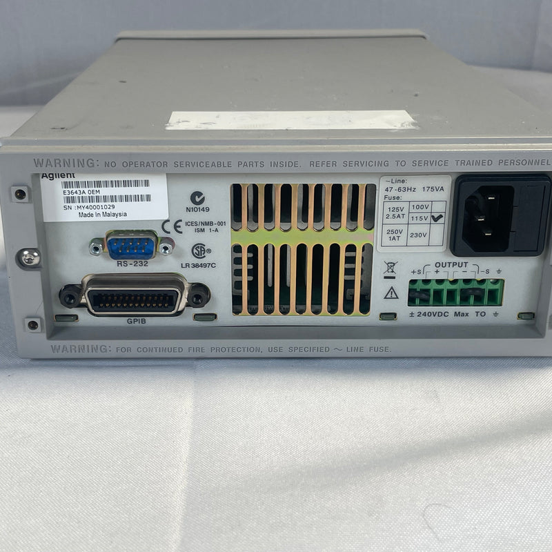 Agilent E 3643 A DC Power Supply