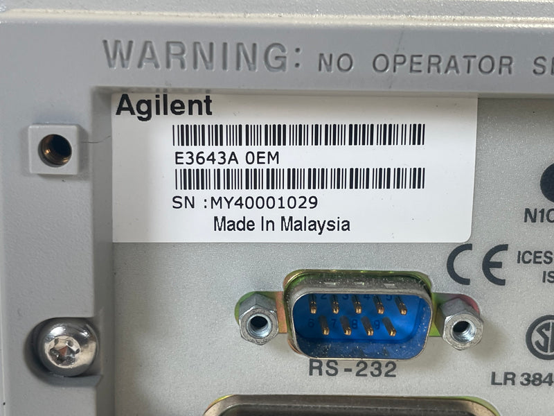 Agilent E 3643 A DC Power Supply