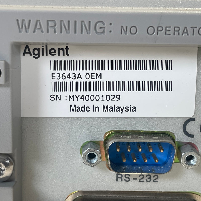 Agilent E 3643 A DC Power Supply