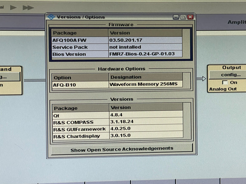 Rohde & Schwarz AFQ 100 A I/Q Modulation Generator