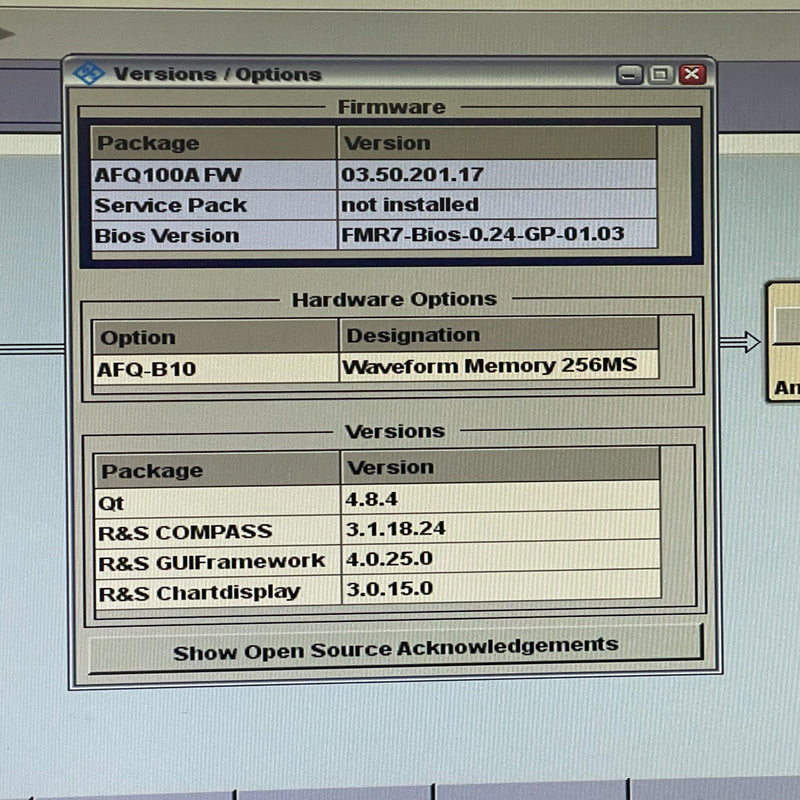 Rohde & Schwarz AFQ 100 A I/Q Modulation Generator