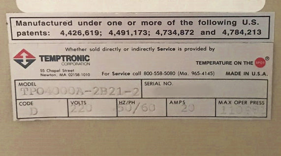 Temptronic TPO 4000 A 2 B 21 2 Temperature Forcing System