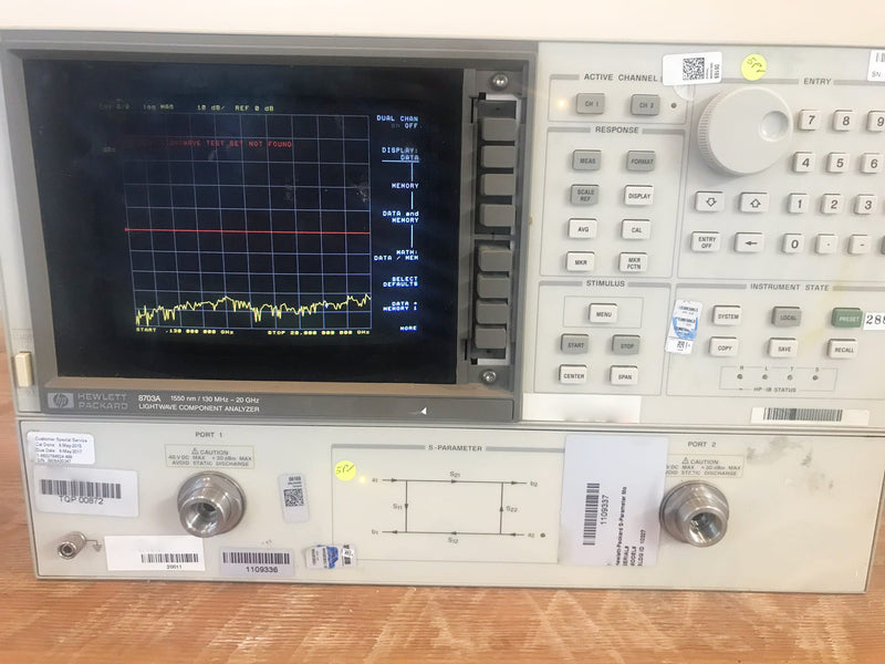 Agilent 8703 A Lightwave Component Analyzer