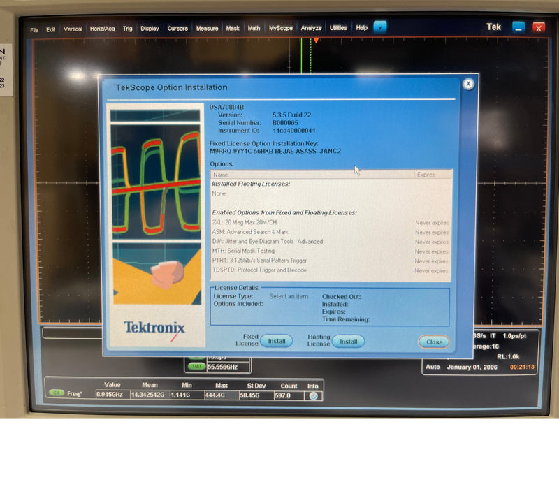 Tektronix DSA 70804 B Digital Serial Analyzer / Oscilloscope